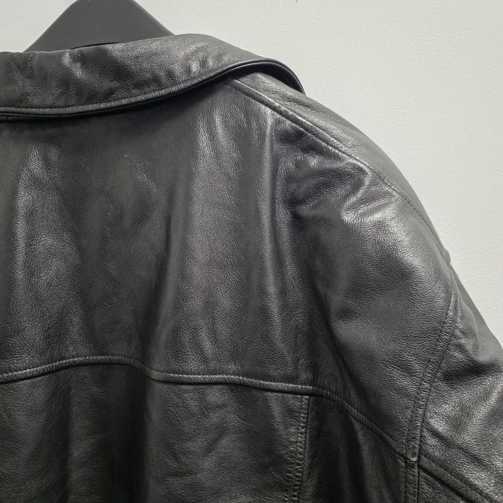 Croft & Barrow Jacket Mens XXLT Genuine Leather Bomber Quilted Lined‎ Classic